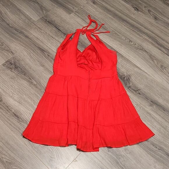 Miami For Francesca's Red Tiered Mini Dress - Picture 4 of 6